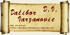 Dalibor Varzanović vizit kartica